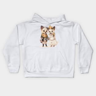 Hyena Couple Gets Married Kids Hoodie